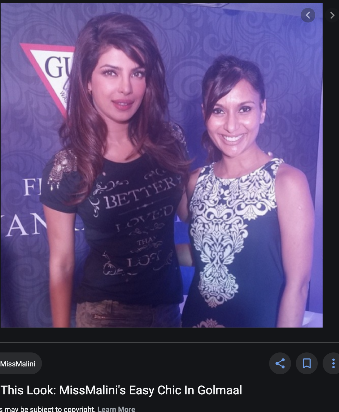 Priyanka Chopra and Miss Malani