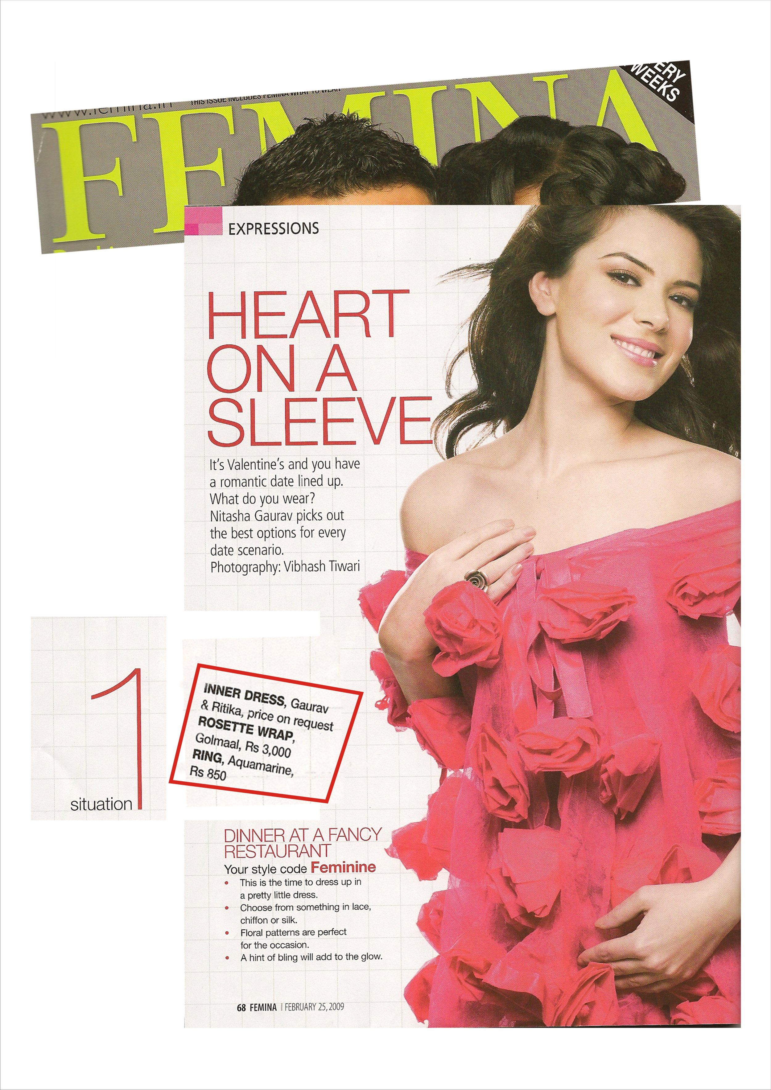 Actress in Femina wearing Golmaal