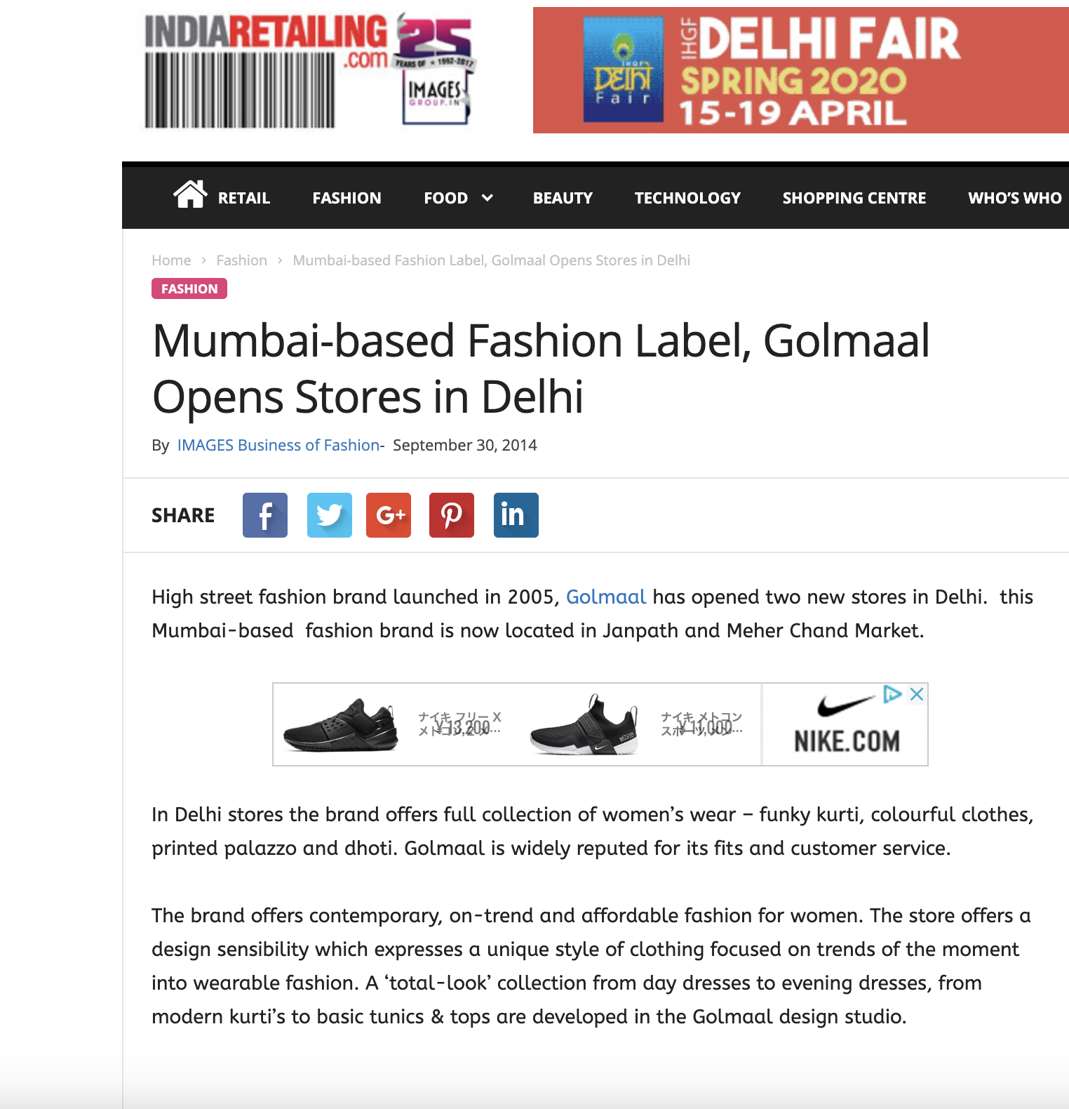Delhi Store Announcement