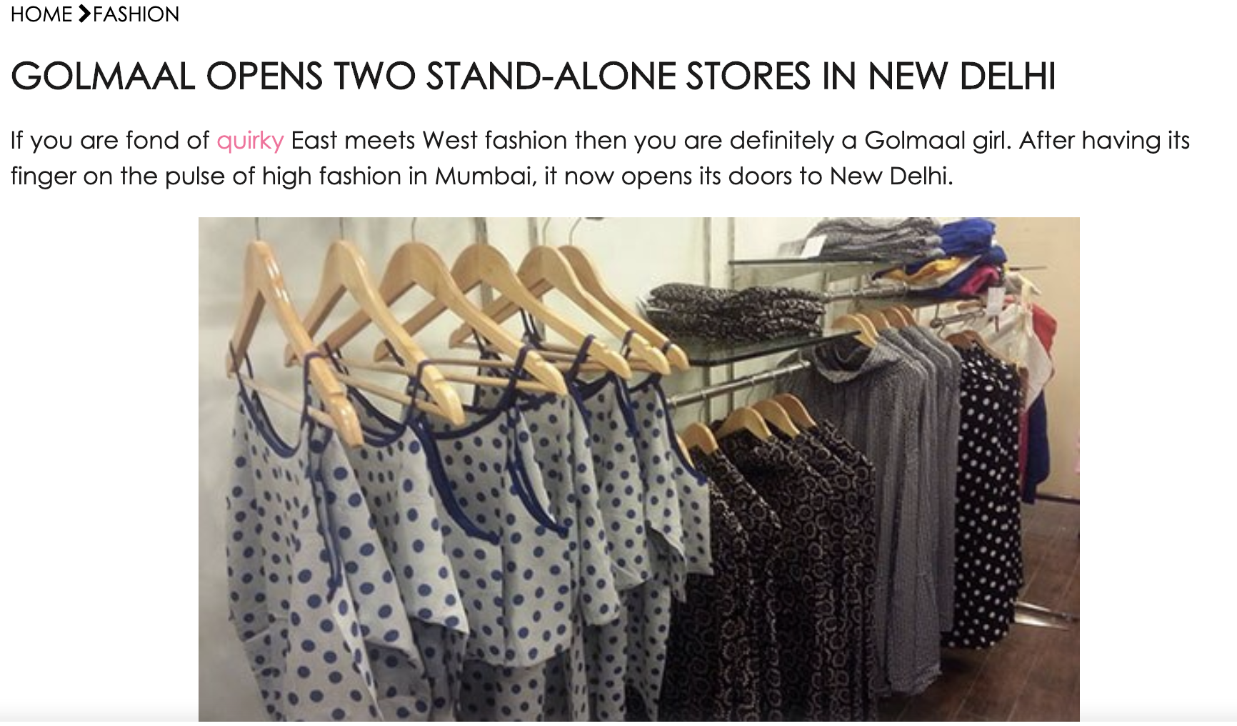 Delhi Stores Announcement