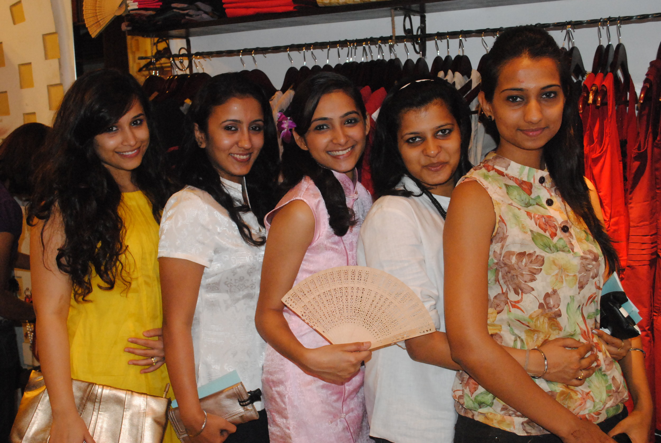 Happy customers enjoying their shopping experience