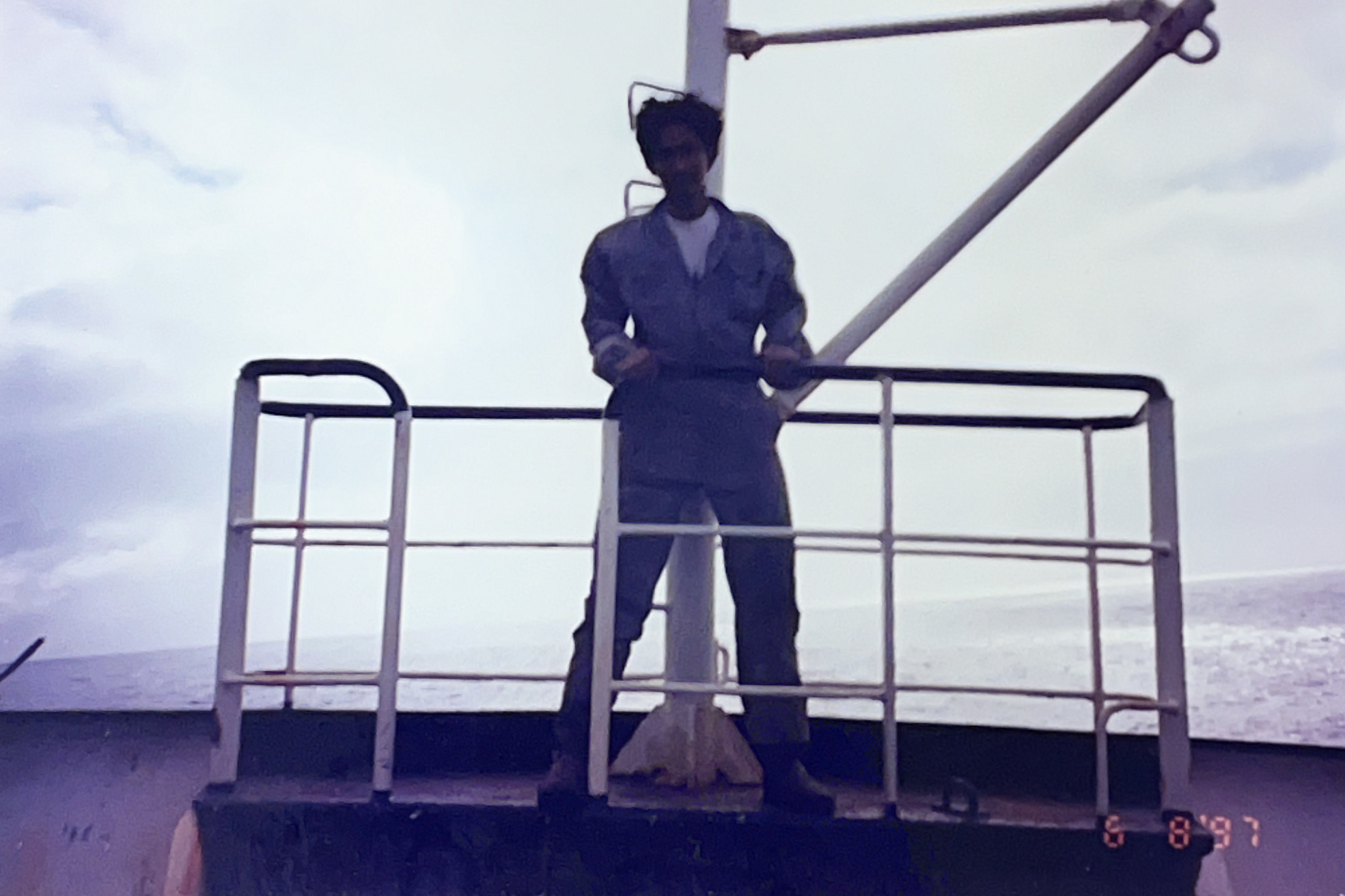 On the Bow of my 1st Ship