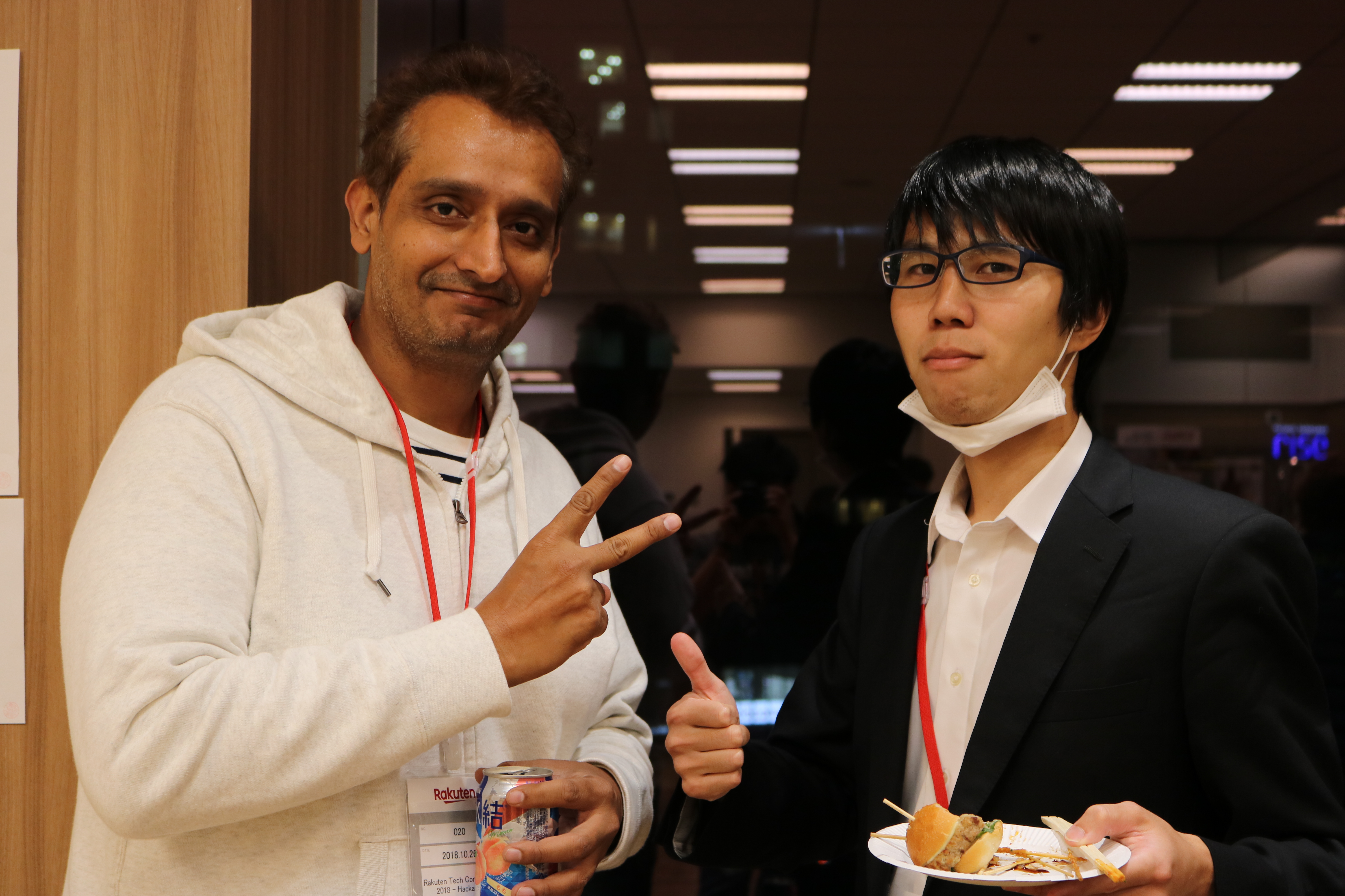Rakuten hackathon demo day party - team collaboration